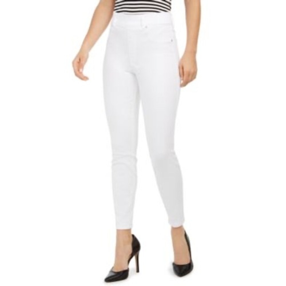 Spanx Jean-ish Ankle Leggings White Small Pull On Skinny Jeans 20271R